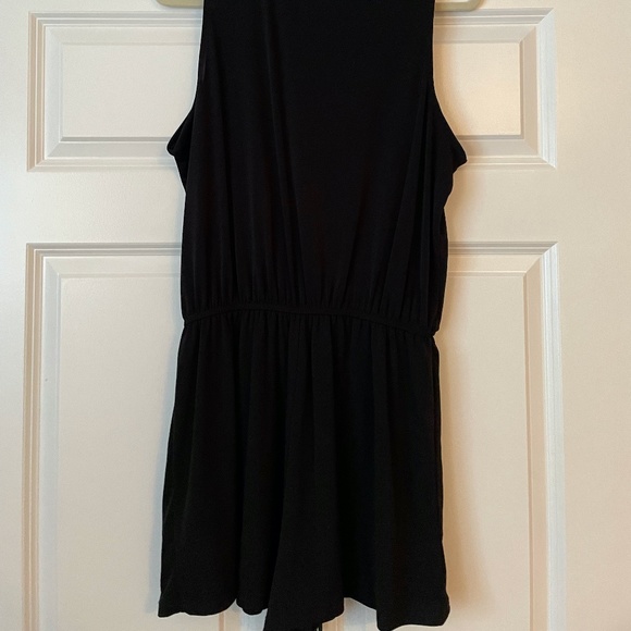 Abbeline Sleeveless Cowl Neck Wrap Front Romper - Picture 2 of 3